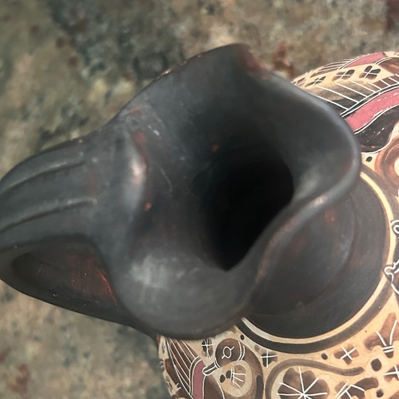 Handcrafted Ceramic Pitcher with Intricate Design - Picture 10 of 10